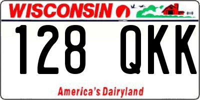 WI license plate 128QKK