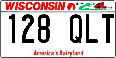 WI license plate 128QLT