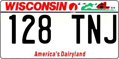 WI license plate 128TNJ