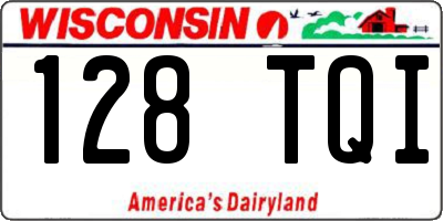 WI license plate 128TQI