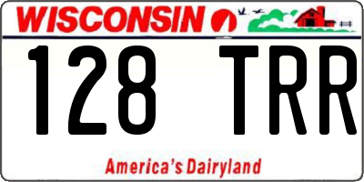 WI license plate 128TRR