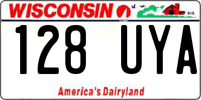WI license plate 128UYA