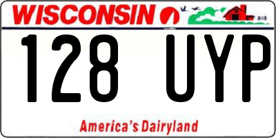 WI license plate 128UYP