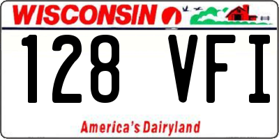 WI license plate 128VFI