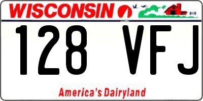 WI license plate 128VFJ