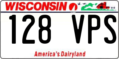 WI license plate 128VPS