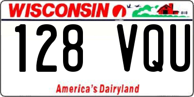 WI license plate 128VQU