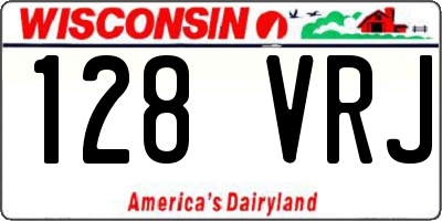 WI license plate 128VRJ