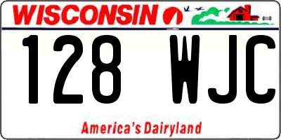 WI license plate 128WJC