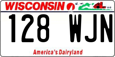 WI license plate 128WJN