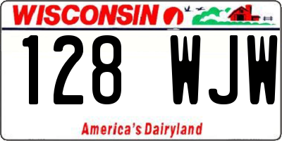 WI license plate 128WJW