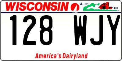 WI license plate 128WJY