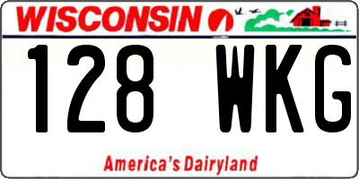 WI license plate 128WKG