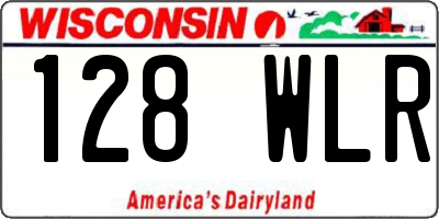 WI license plate 128WLR