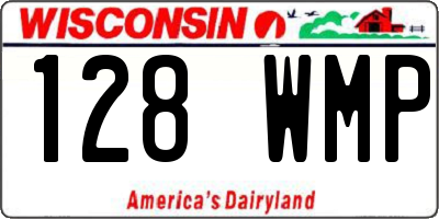 WI license plate 128WMP