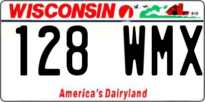 WI license plate 128WMX