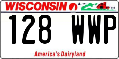 WI license plate 128WWP