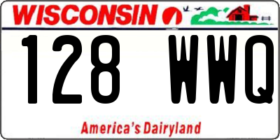WI license plate 128WWQ