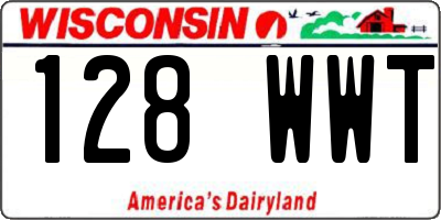 WI license plate 128WWT