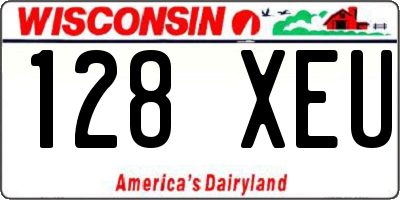 WI license plate 128XEU