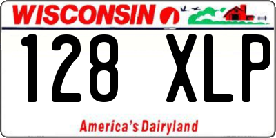 WI license plate 128XLP