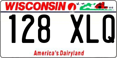 WI license plate 128XLQ