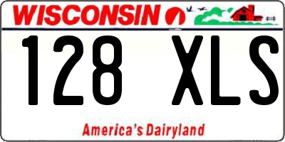 WI license plate 128XLS
