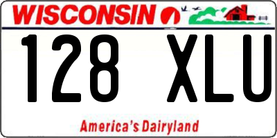 WI license plate 128XLU