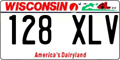 WI license plate 128XLV