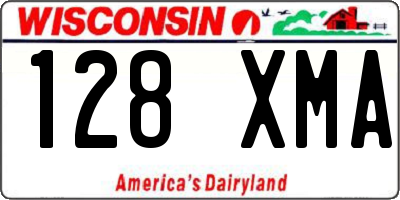 WI license plate 128XMA