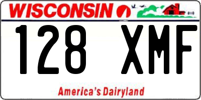 WI license plate 128XMF