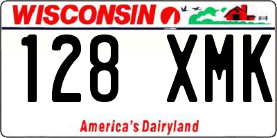WI license plate 128XMK