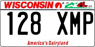 WI license plate 128XMP