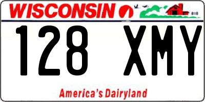 WI license plate 128XMY