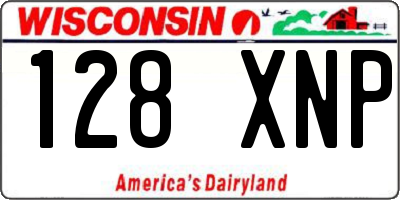 WI license plate 128XNP