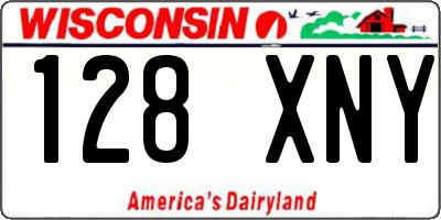 WI license plate 128XNY