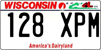 WI license plate 128XPM