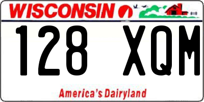 WI license plate 128XQM