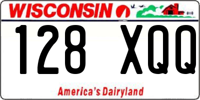 WI license plate 128XQQ