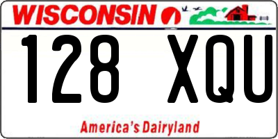 WI license plate 128XQU