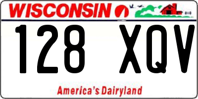 WI license plate 128XQV