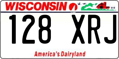 WI license plate 128XRJ