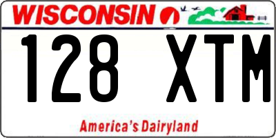 WI license plate 128XTM