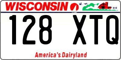 WI license plate 128XTQ