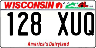 WI license plate 128XUQ