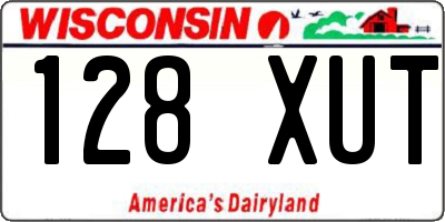 WI license plate 128XUT