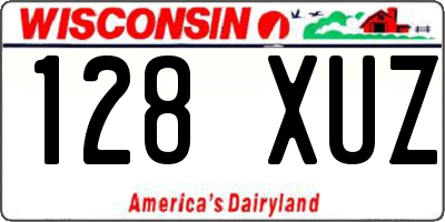 WI license plate 128XUZ