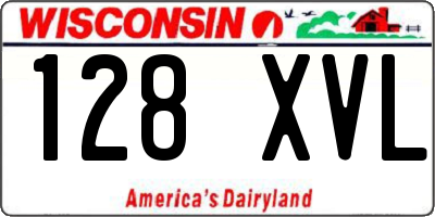 WI license plate 128XVL