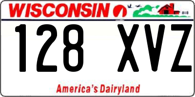 WI license plate 128XVZ