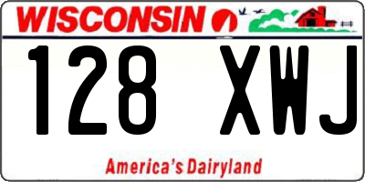 WI license plate 128XWJ